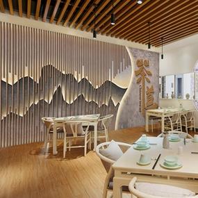 竹木纤维集成墙板茶室
